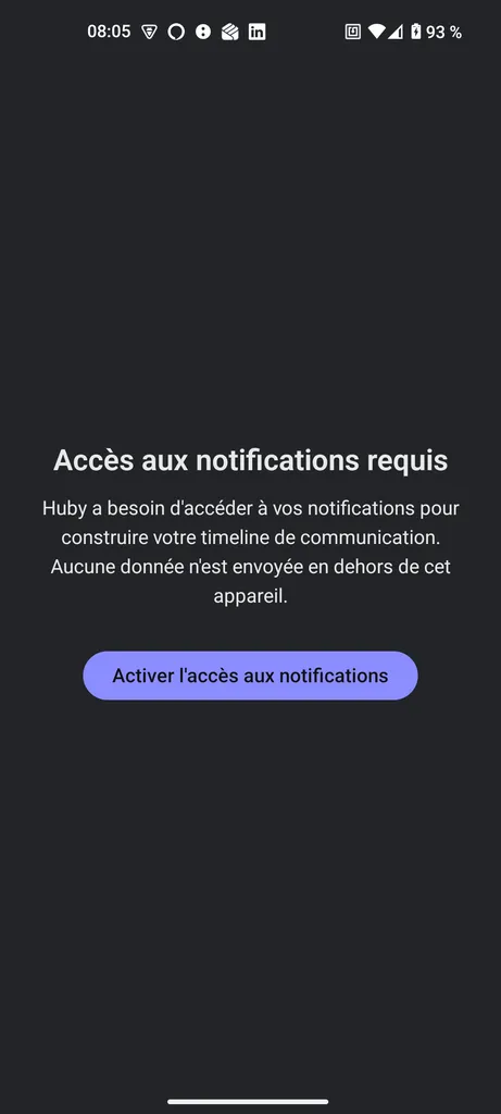 Onboarding — demande d'accès notifications