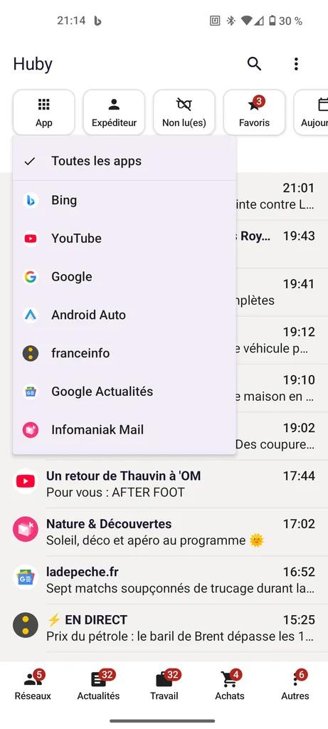 Filters & category bar